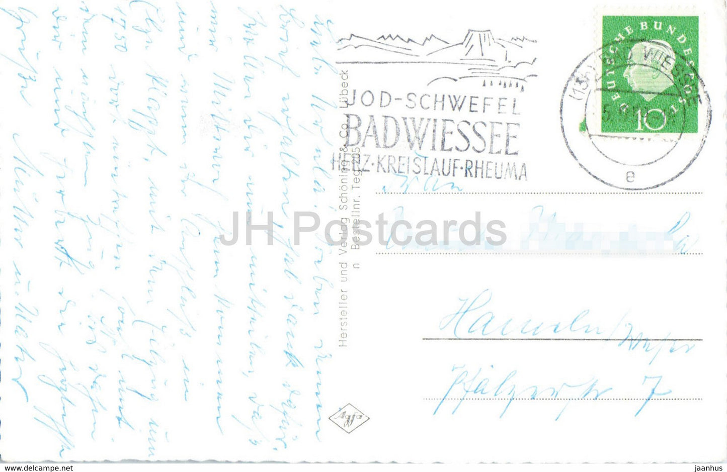 Blick von Bad Wiessee auf Tegernsee - old postcard - 1959 - Germany - used