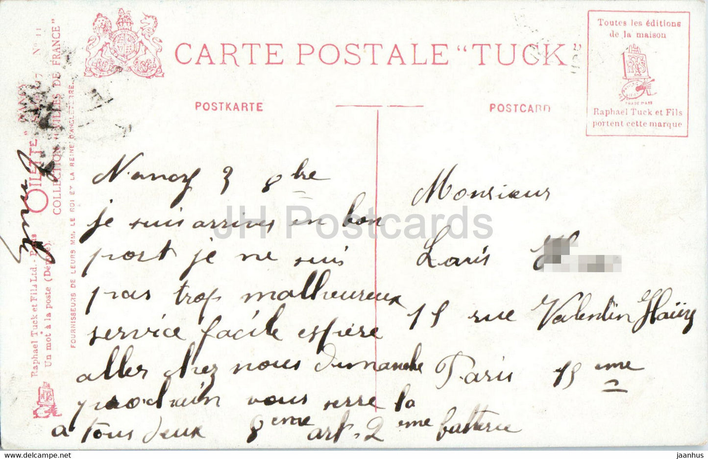 Nancy - Vue prise de l'Hotel de Ville - Oilette - illustration - old postcard - 1912 - France - used