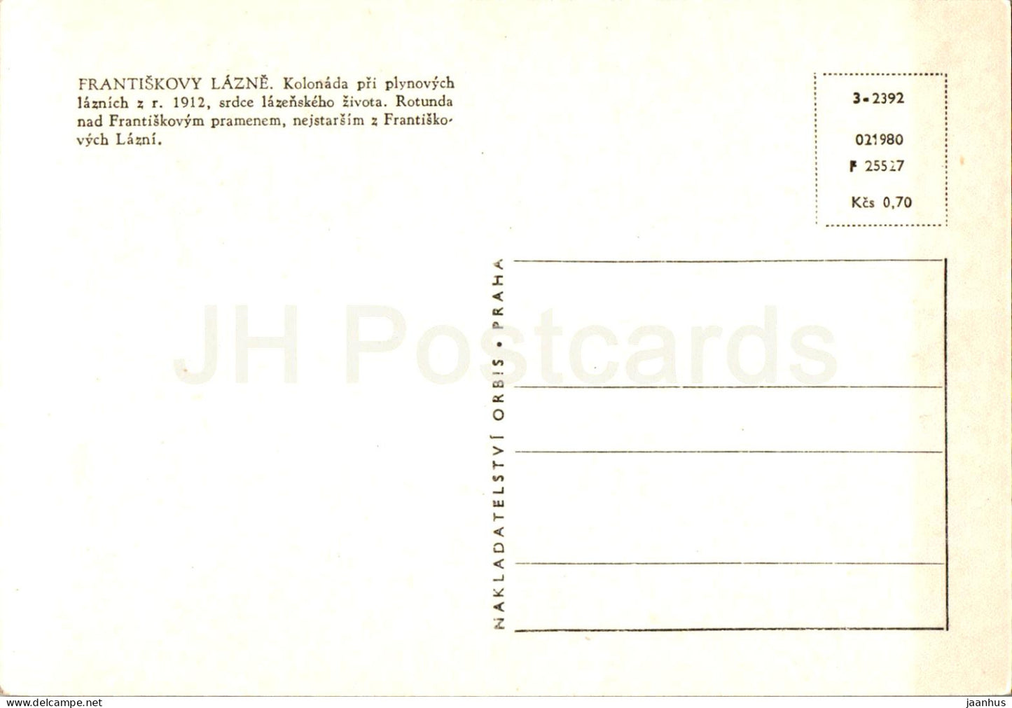 Frantiskovy Lazne - Kolonada - Rotunda - Colonnade - Rotunda - Czech Republic - Czechoslovakia - unused