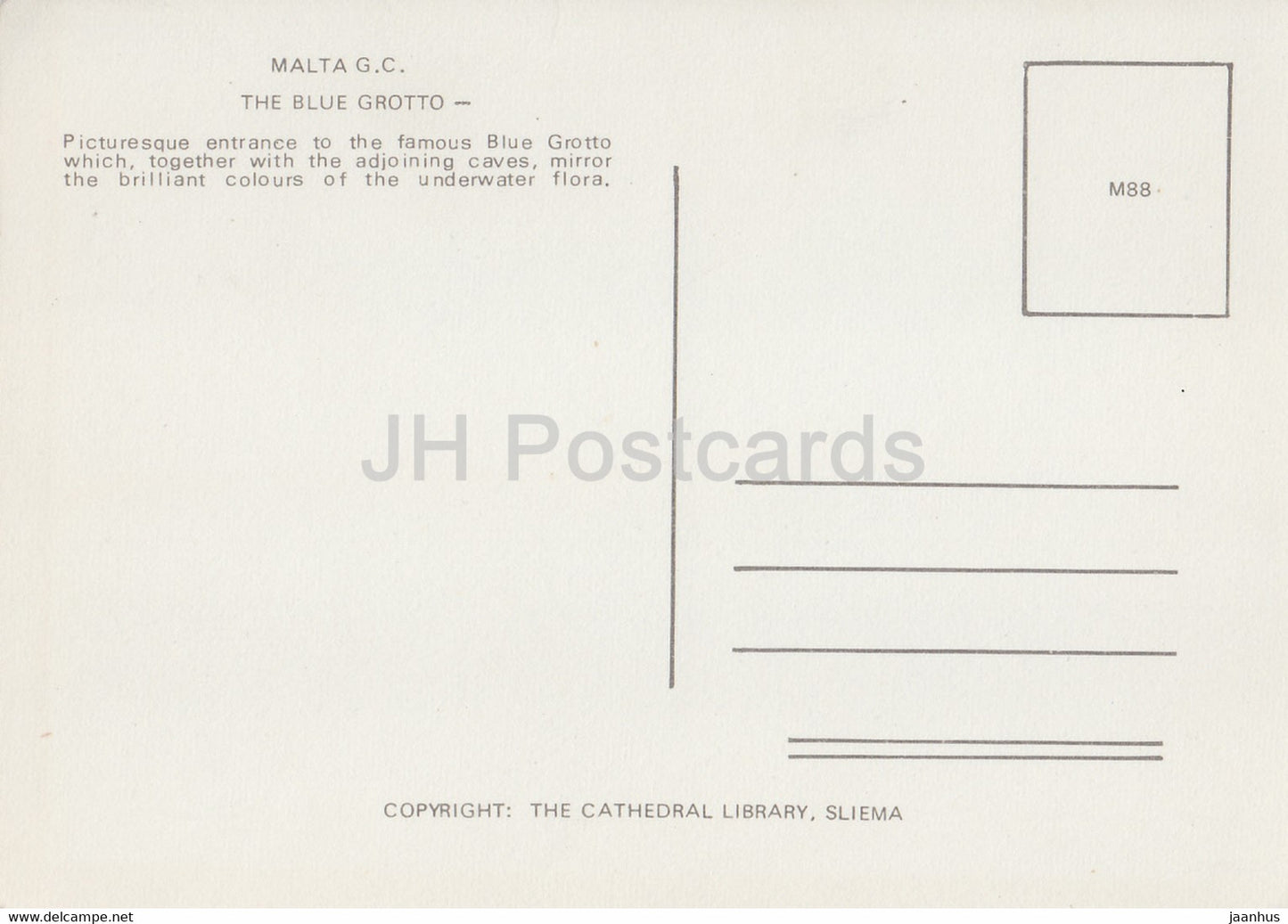 The Blue Grotto - boat - Malta - unused