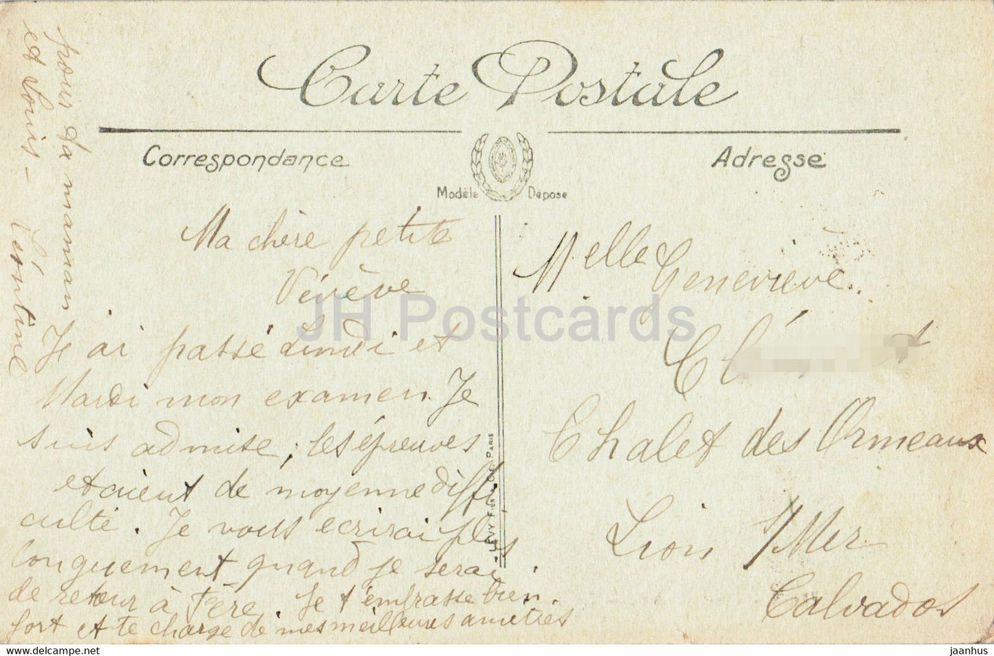 Chalons sur Marne - Les Lions de l'Hotel de Ville - 21 - lion - old postcard - 1917 - France - used