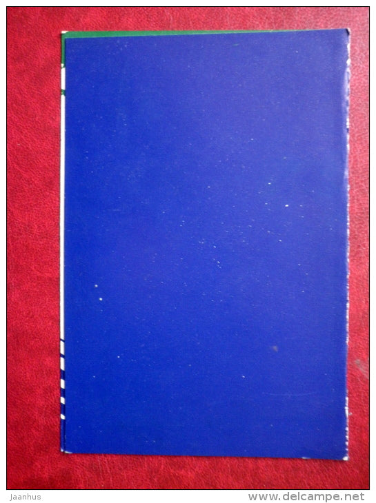 New Year Greeting card - from Saare Kalur fishing collective - Estonia USSR - used - JH Postcards