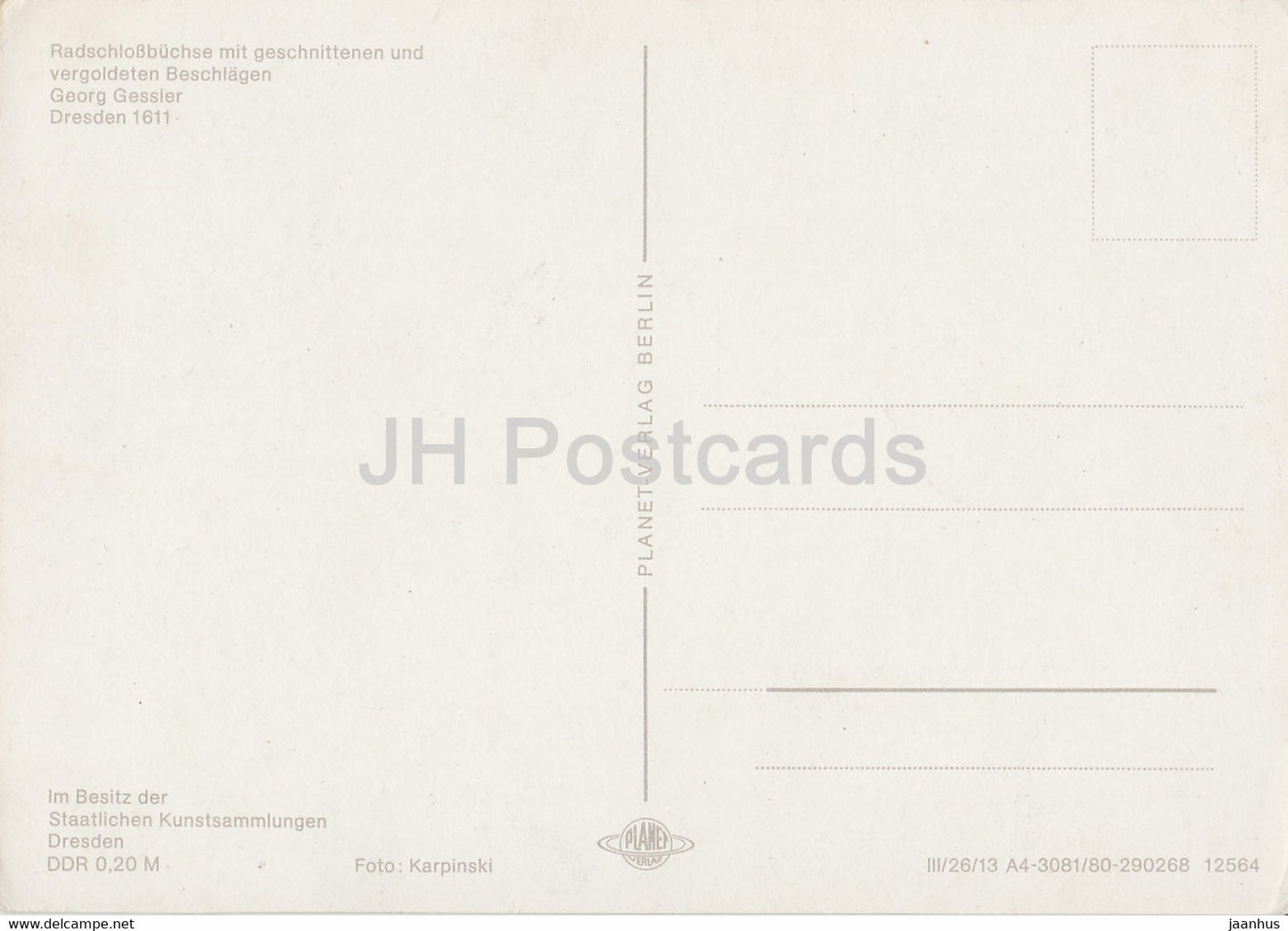 Radschlossbuchse mit geschnittenen un vergoldeten Beschlagen - pistolet - Allemagne DDR - inutilisé