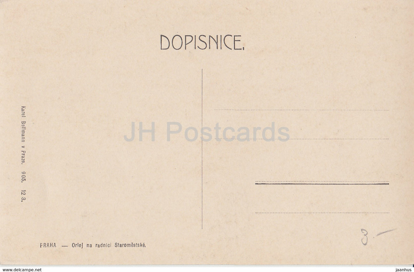 Praha - Prague - Orloj na radnici Staromestske - Astronomical Clock - old postcard - Czech Republic - unused