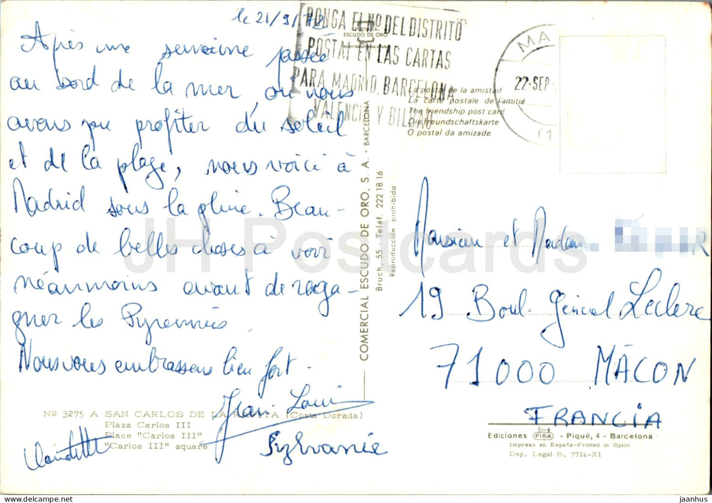 A San Carlos de la Rapita - Plaza Carlos III - square - 3275 - 1978 - Spain - used