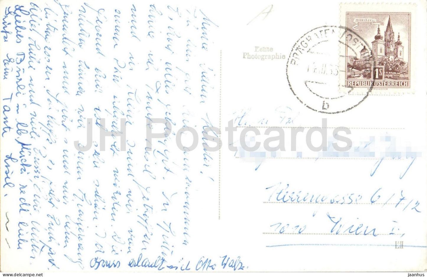Pragraten Osttirol - panorama du village - paysage d'hiver - vallée alpine - 21387 - carte postale ancienne - années 1950 - Autriche - d'occasion 