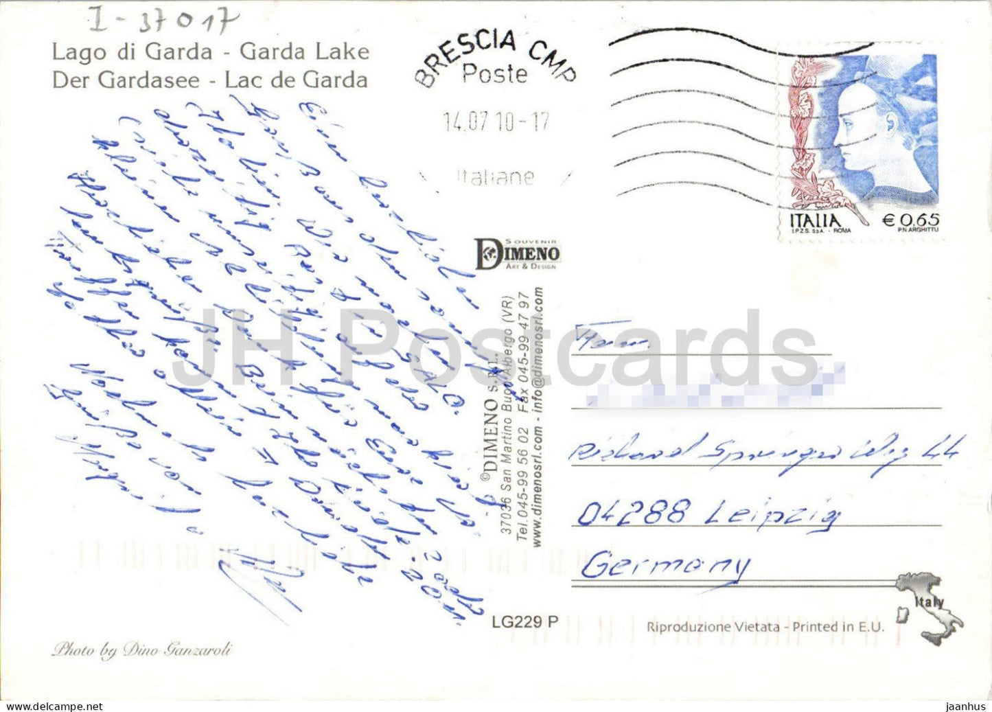 Lago di Garda - Garda Lake - map - multiview - LG229 - 2010 - Italy - used