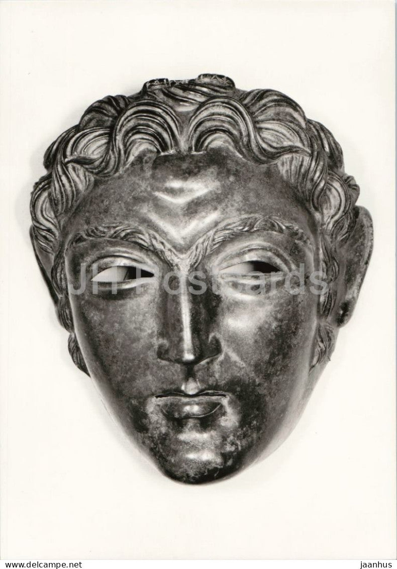 Gesichtsmaske - Straubing Roman treasure - bronze face mask - ancient world - archaeology - 68 - Germany - unused - JH Postcards