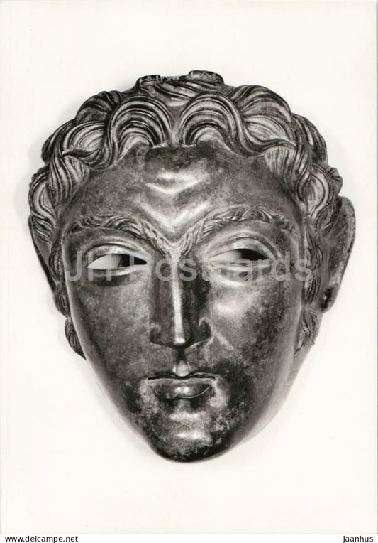 Gesichtsmaske - Straubing Roman treasure - bronze face mask - ancient world - archaeology - 68 - Germany - unused - JH Postcards