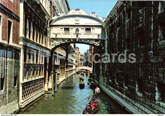 Venezia - Ponte dei Sospiri - Venice - Bridge of Sighs - gondola - canal - 235 - 1999 - Italy - used - JH Postcards
