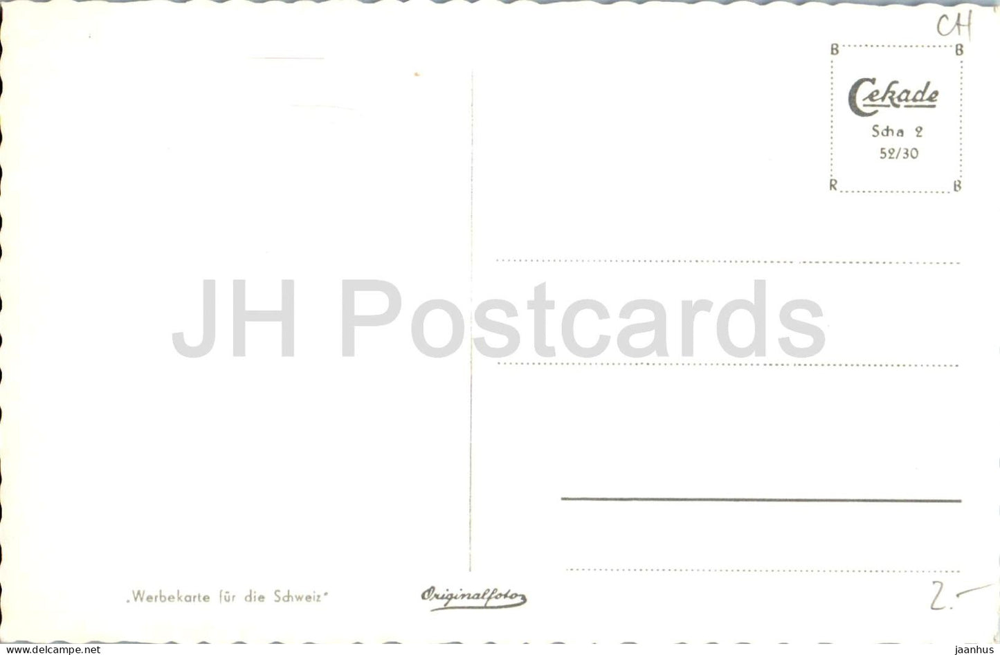 Schaffhausen Munot - fortress bridge river old town - old postcard - Switzerland - unused