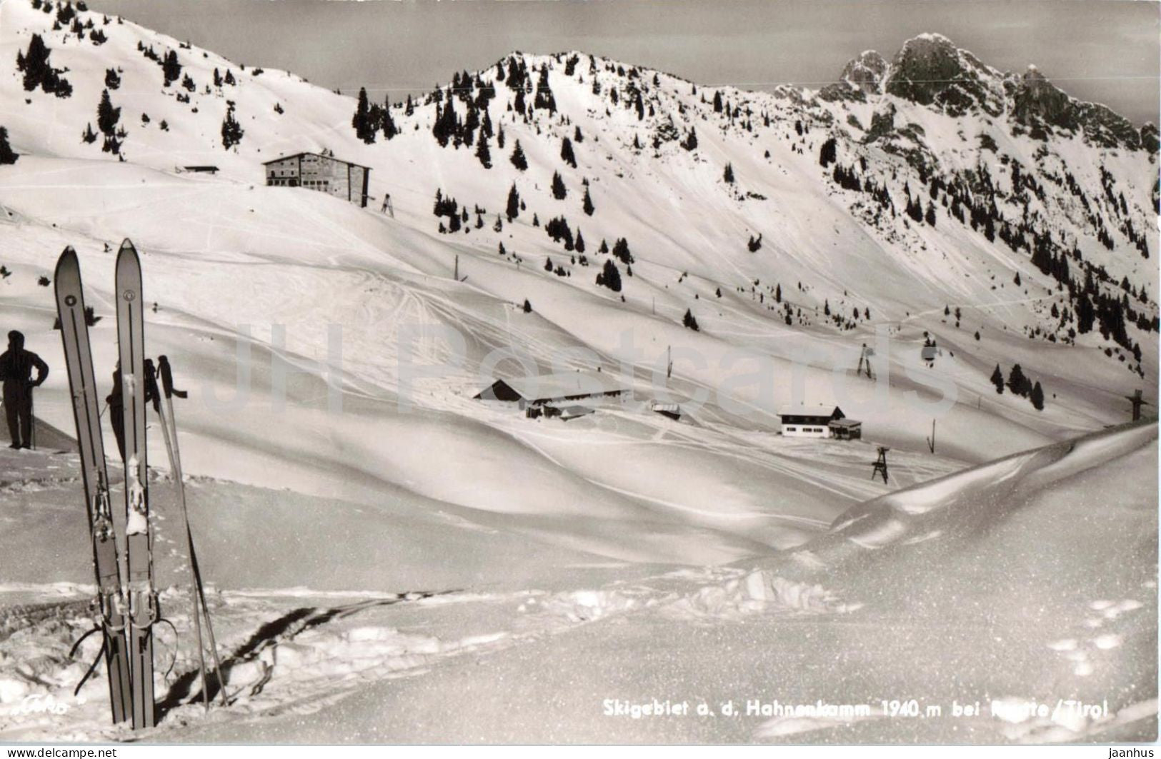 Skigebiet a. d. Hahnenkamm 1940 m - Alpengasthaus Singer - Tirol - 21-1-99 - old postcard - Austria - used - JH Postcards