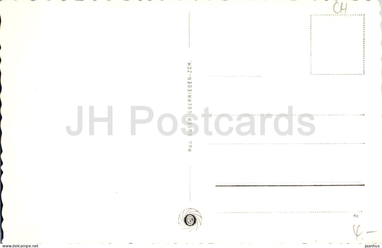 Weggis - village church hillside houses - 10104 - old postcard - Switzerland - unused