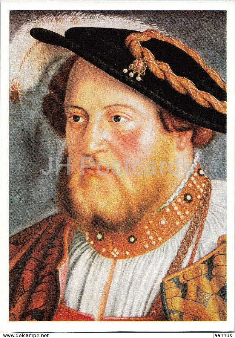 painting by Barthel Beham - Count Palatine Ottheinrich - Pfalzgraf Ottheinrich - German art 1978 - Germany DDR - unused - JH Postcards