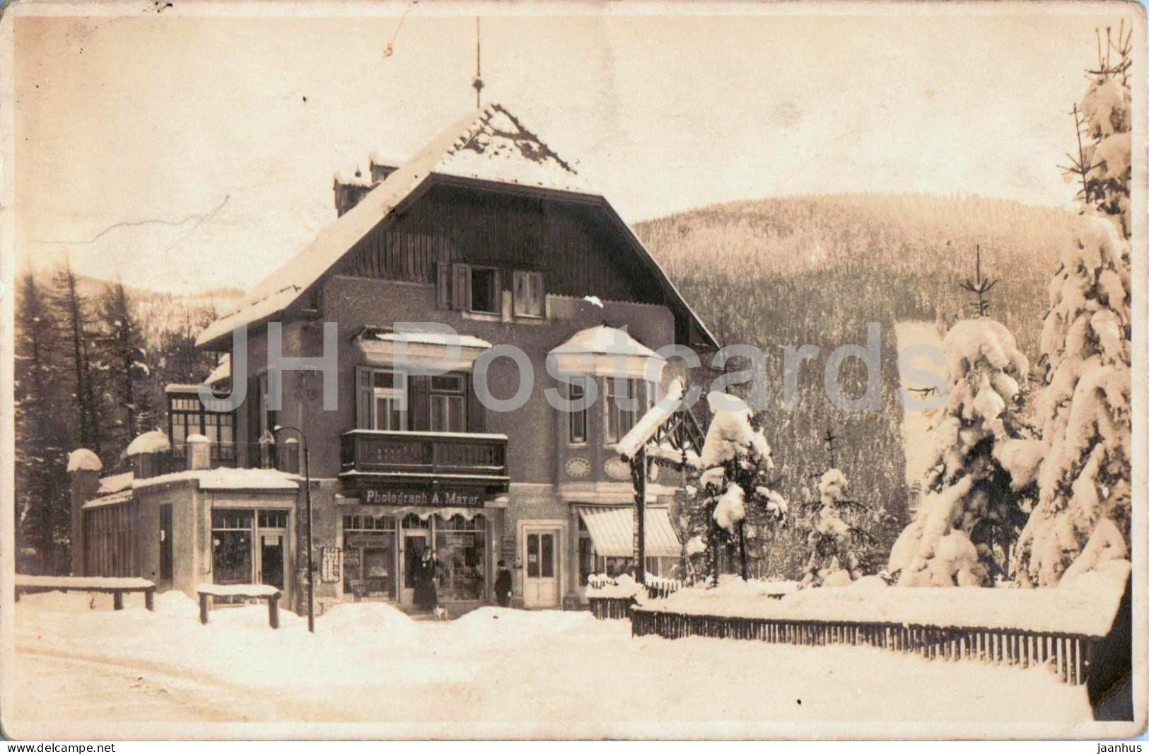 Semmering Kurort - Hochstrasse 28 - Photograph A. Mayer - winter view - photo - old postcard - Austria - used - JH Postcards