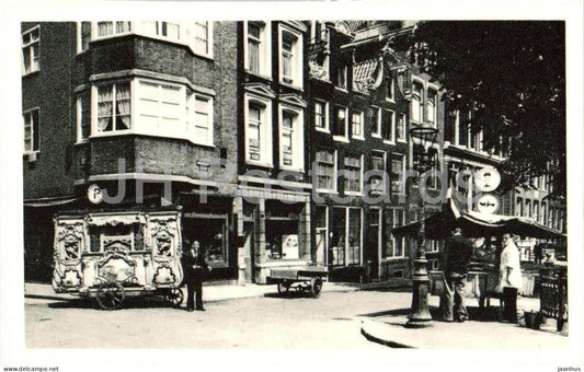 Amsterdam - Brug Heerengracht - Bridge with barrel organ and herring s - old postcard - Netherlands - unused - JH Postcards