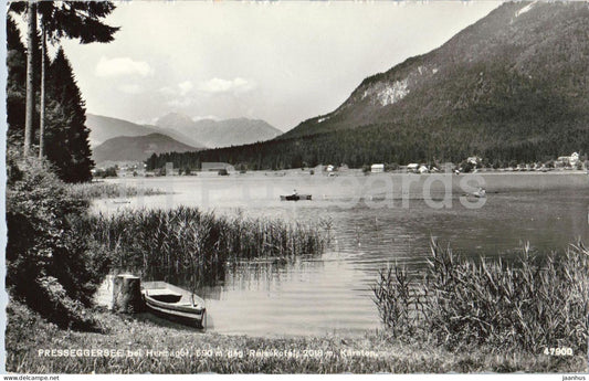 Presseggersee bei Hermagor 590 m - Reisskofel 2018 m Karnten - boat - 47900 - 1961 - Austria - used - JH Postcards