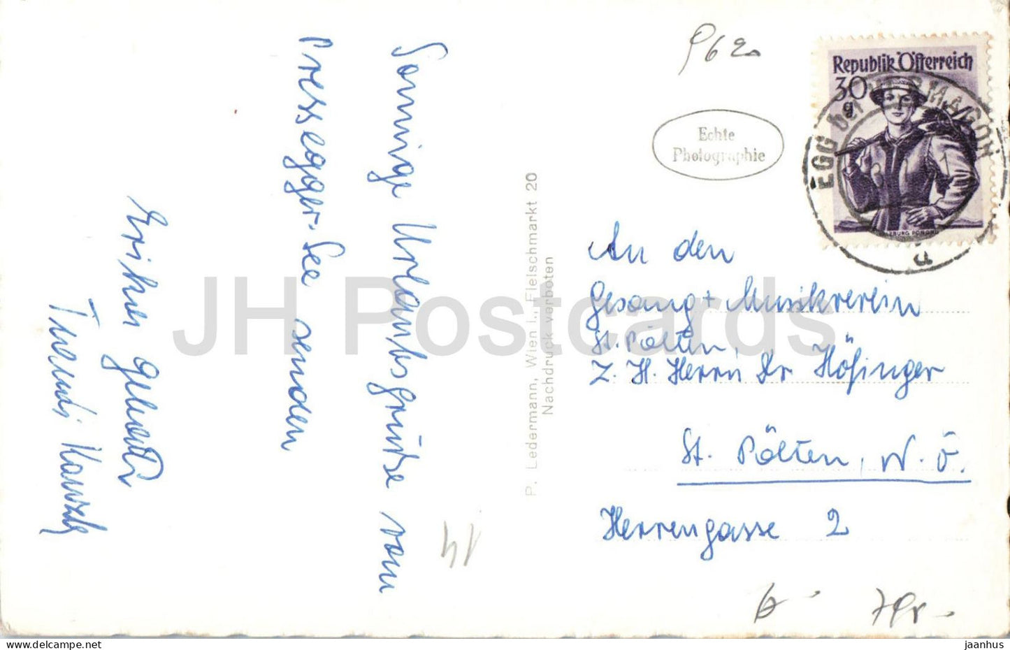 Presseggersee bei Hermagor 590 m - Reisskofel 2018 m Karnten - boat - 47900 - 1961 - Austria - used