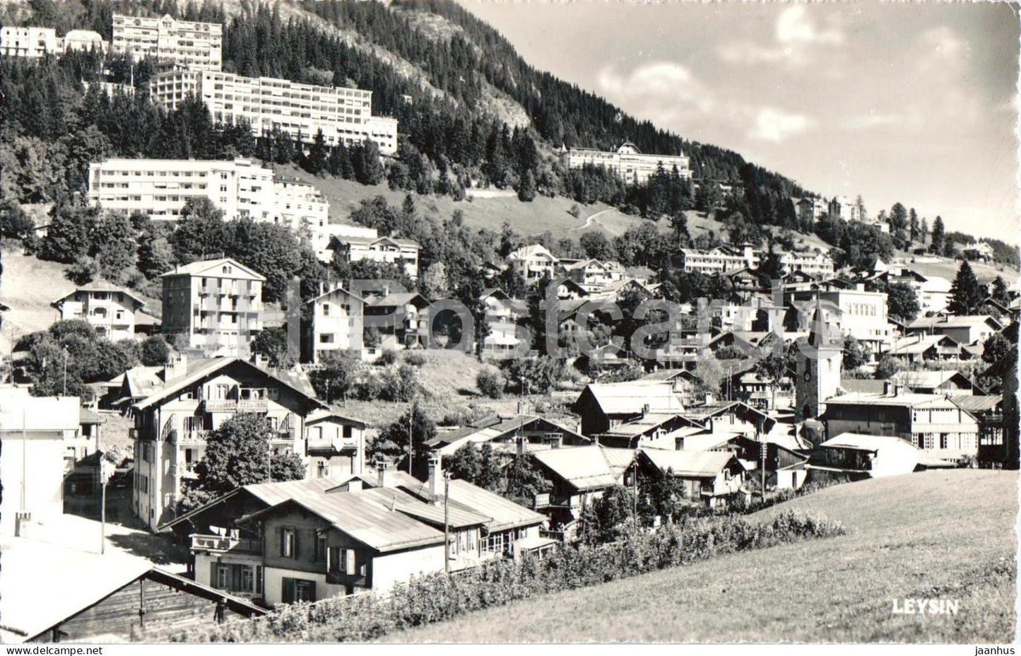 Leysin - alpine village hotel - Alps - mountains - 595 - Switzerland - used - JH Postcards