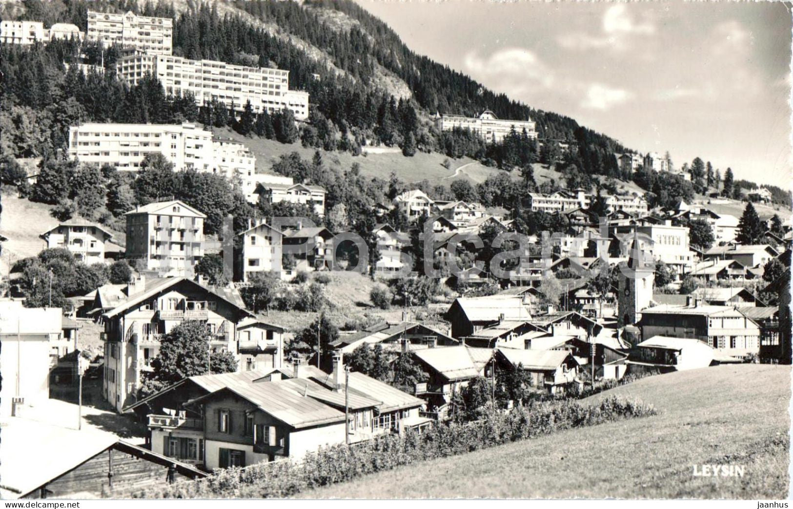 Leysin - alpine village hotel - Alps - mountains - 595 - Switzerland - used - JH Postcards