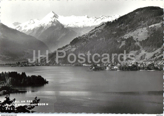 Zell am See mit Kitzsteinhorn 3203 m - lake - town - mountains - 345 - old postcard - Austria - unused - JH Postcards