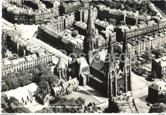 Edinburgh - The Cathedral Church Of St. Mary - aerial view - 11197 - Scotland - United Kingdom - unused - JH Postcards