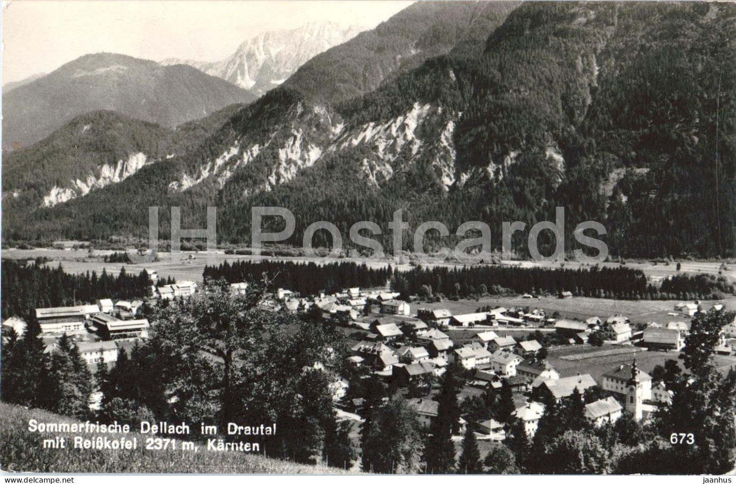 Sommerfrische Dellach im Drautal mit Reisskofel 2371 m - Karnten - 673 - 1966 - Austria - used - JH Postcards