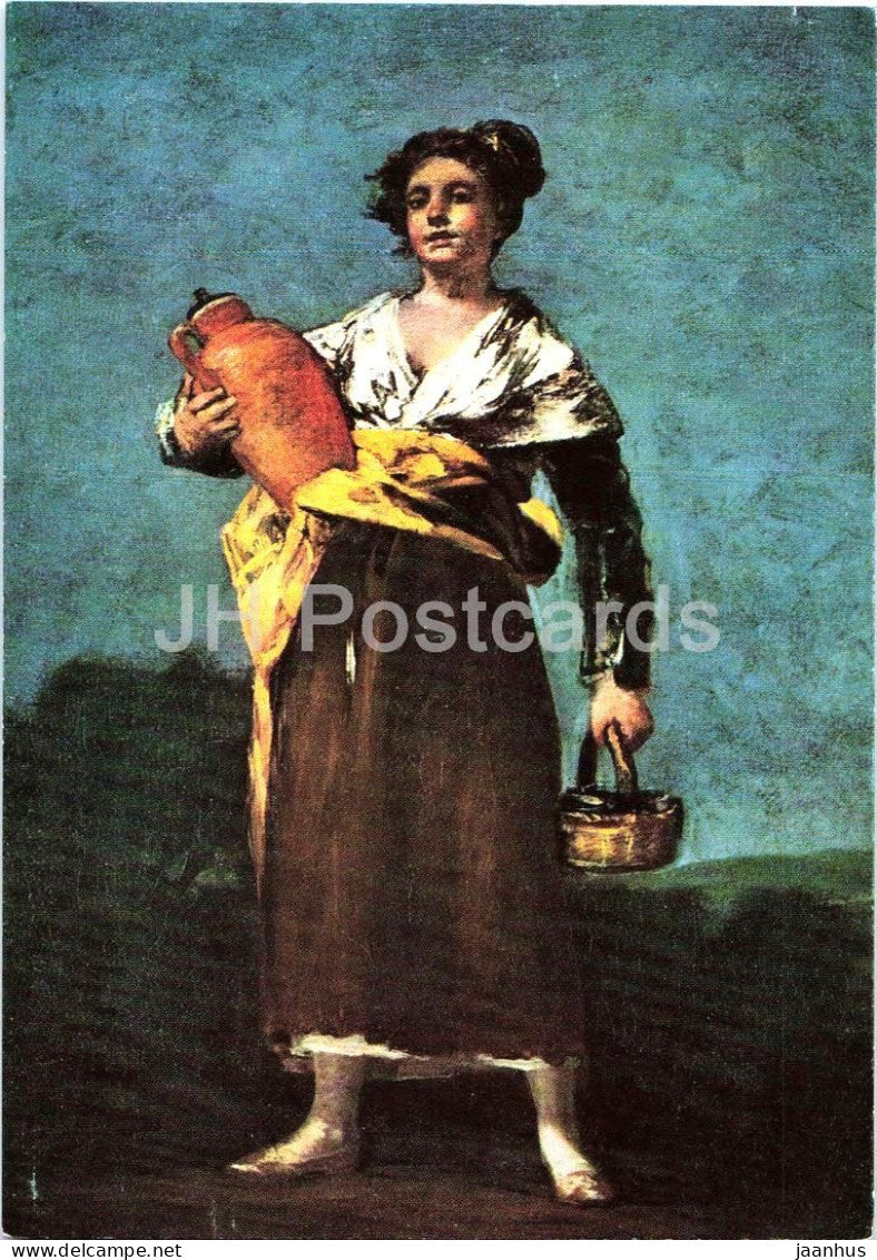 painting by Francisco Goya - The Water Carrier - Madchen mit dem Krug - Spanish art - 1970 - Germany DDR - unused - JH Postcards