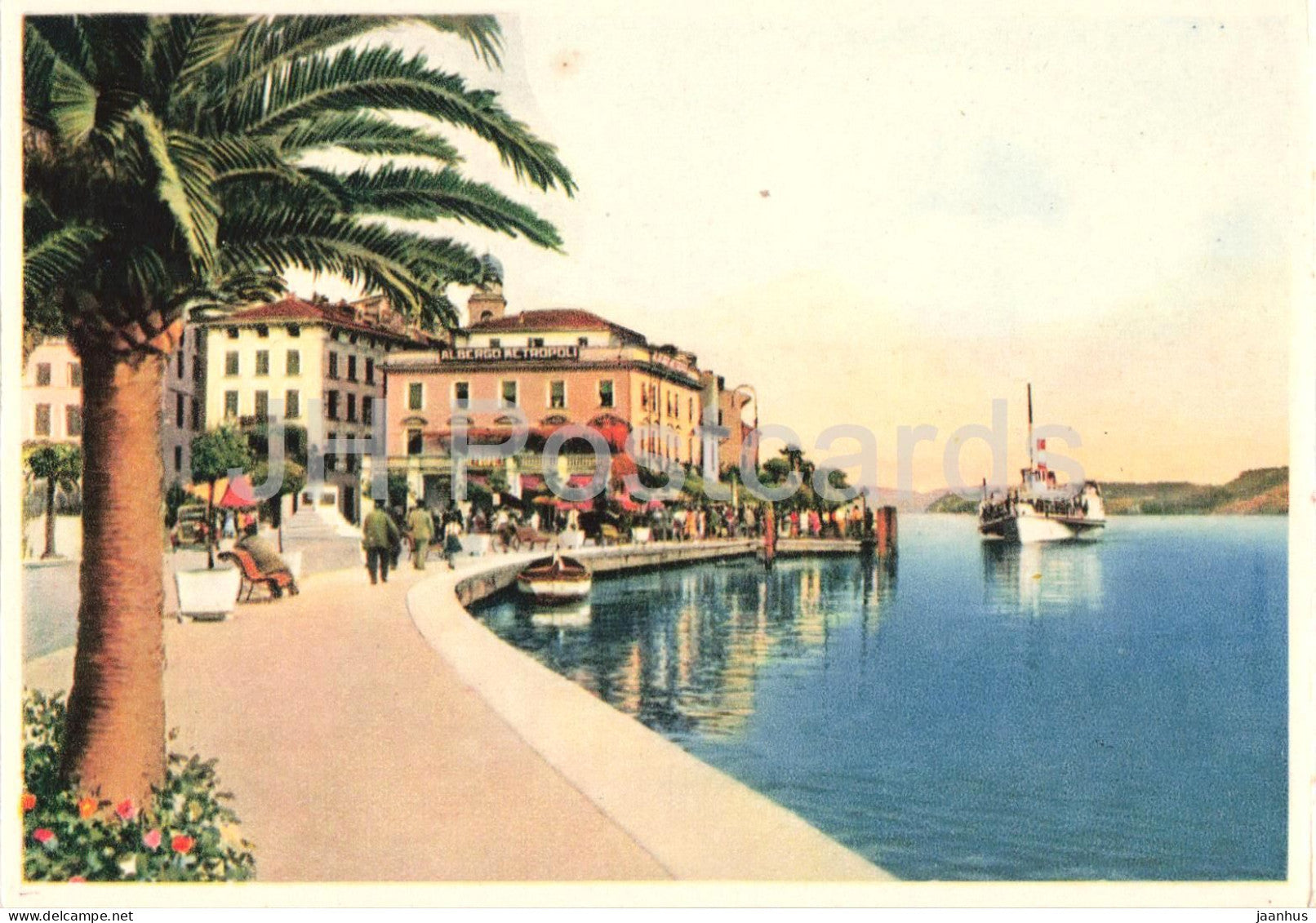 Lago di Garda - Salo - boat - old postcard - Italy - unused - JH Postcards