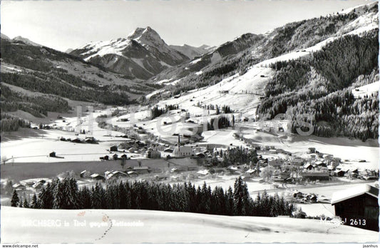 Kirchberg in Tirol gegen Rettenstein - winter village - snow landscape - mountains - 2613 - 1969 - Austria - used - JH Postcards