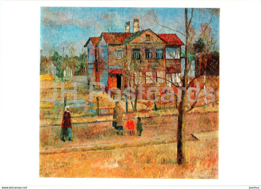 painting by K. Petrov-Vodkin - Spring etude . Shuvalovo - Russian art - Russia USSR - unused - JH Postcards
