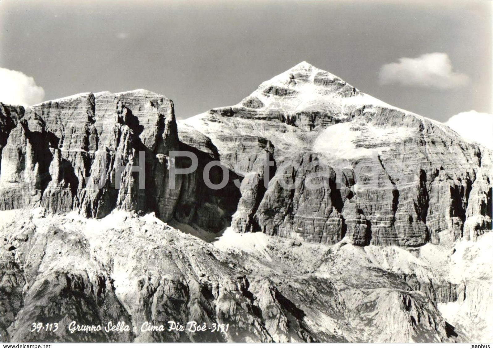 Gruppo Sella - Cima Piz Boe 3151 - Dolomites - mountains - Alps - 39-113 - old postcard - Italy - unused - JH Postcards