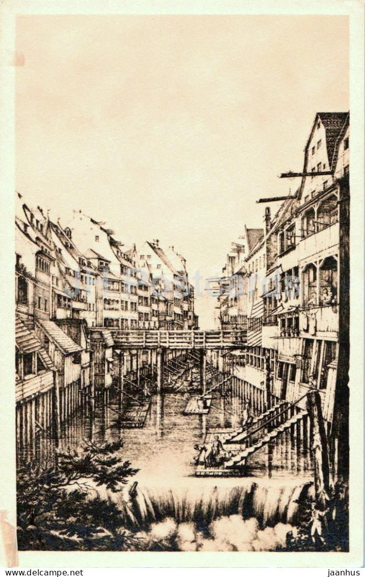 Wroclav - Breslau - Weissgerberohle - illustration - old postcard - 1932 - Poland - used - JH Postcards