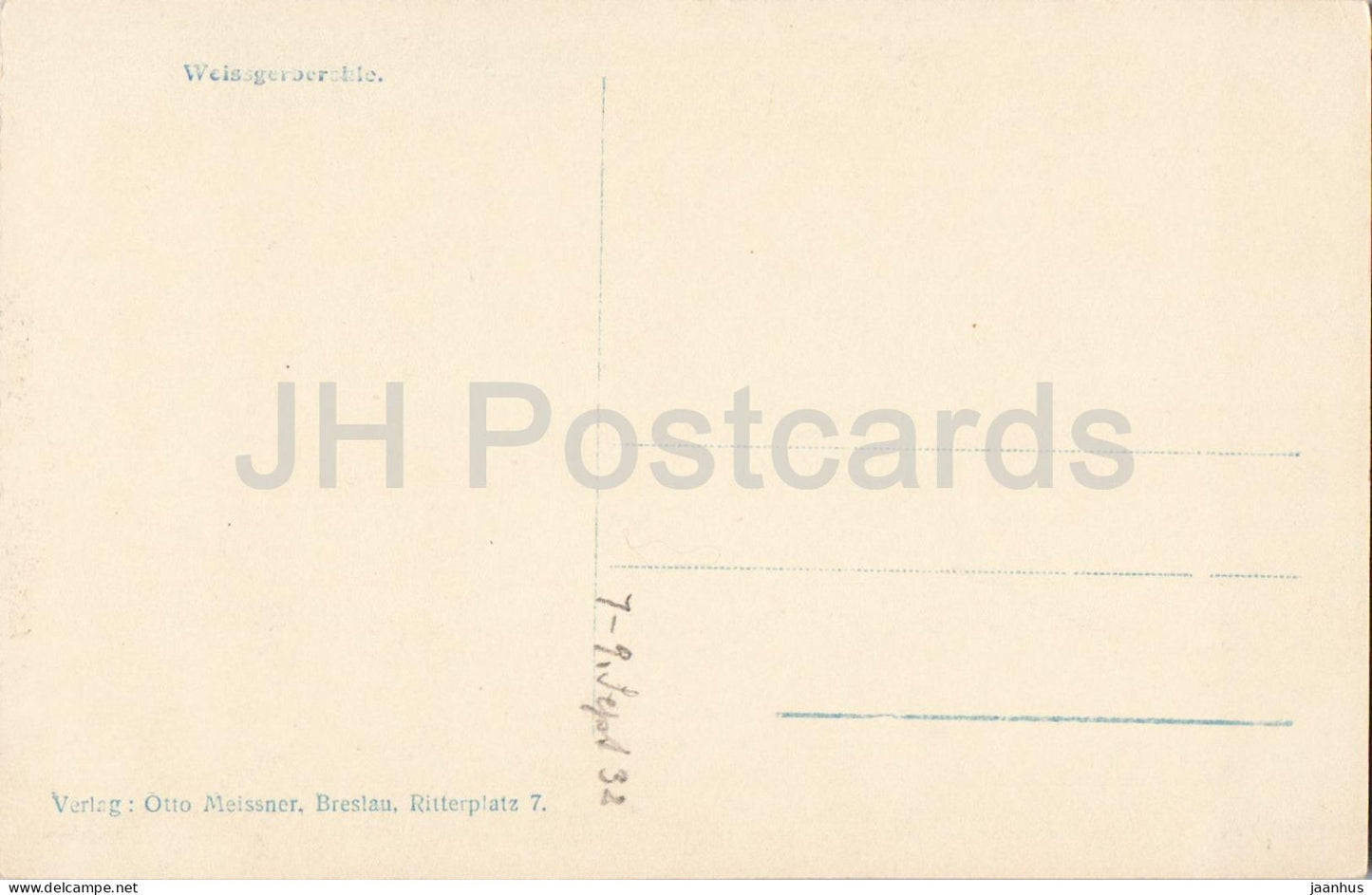 Wroclav - Breslau - Weissgerberohle - illustration - old postcard - 1932 - Poland - used