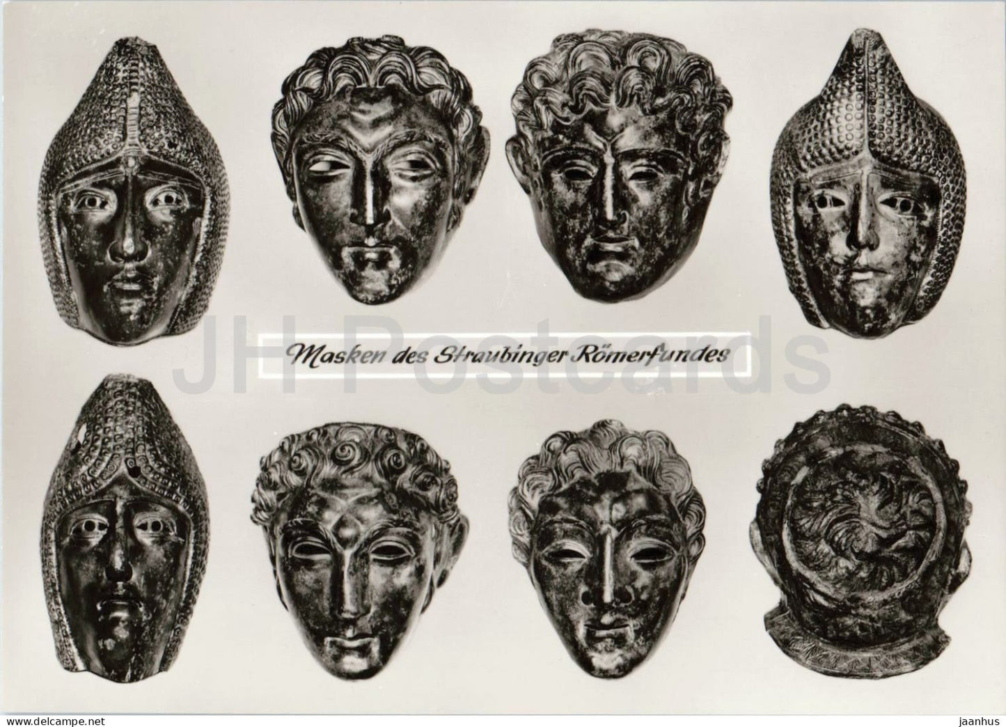 Masken - Straubing Roman treasure - Roman parade masks and helmets - ancient world - 55 - Germany - unused - JH Postcards