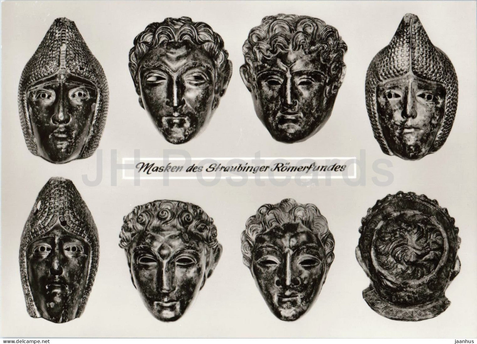 Masken - Straubing Roman treasure - Roman parade masks and helmets - ancient world - 55 - Germany - unused - JH Postcards