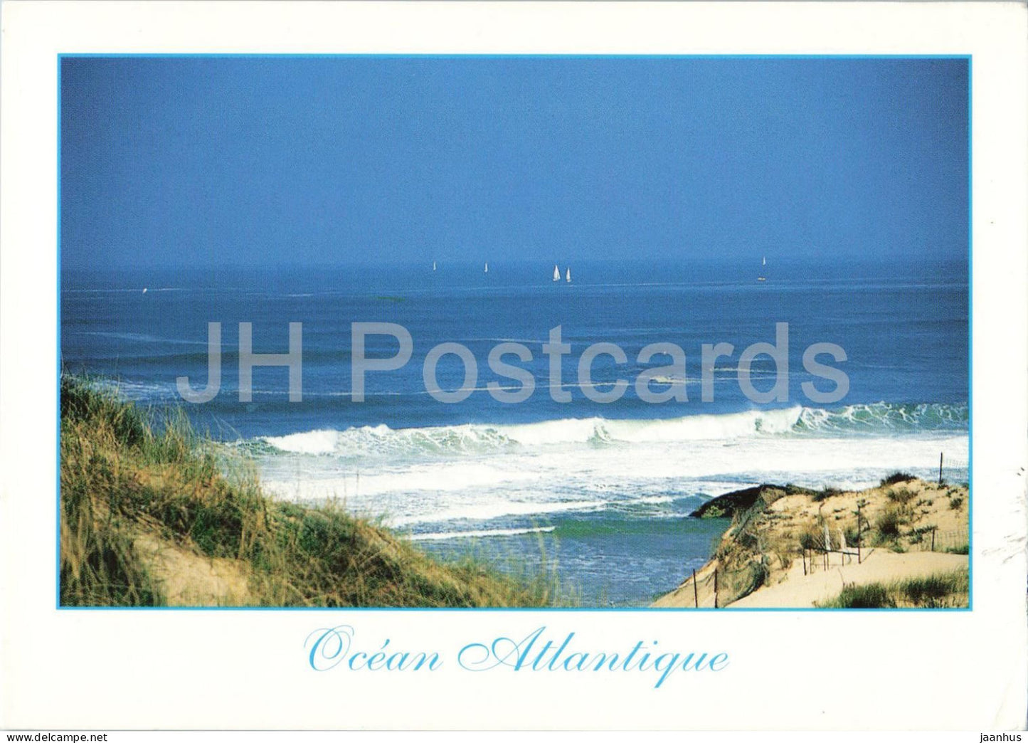 Ocean Atlantique - Atlantic Ocean - beach dunes - 1999 - France - used - JH Postcards