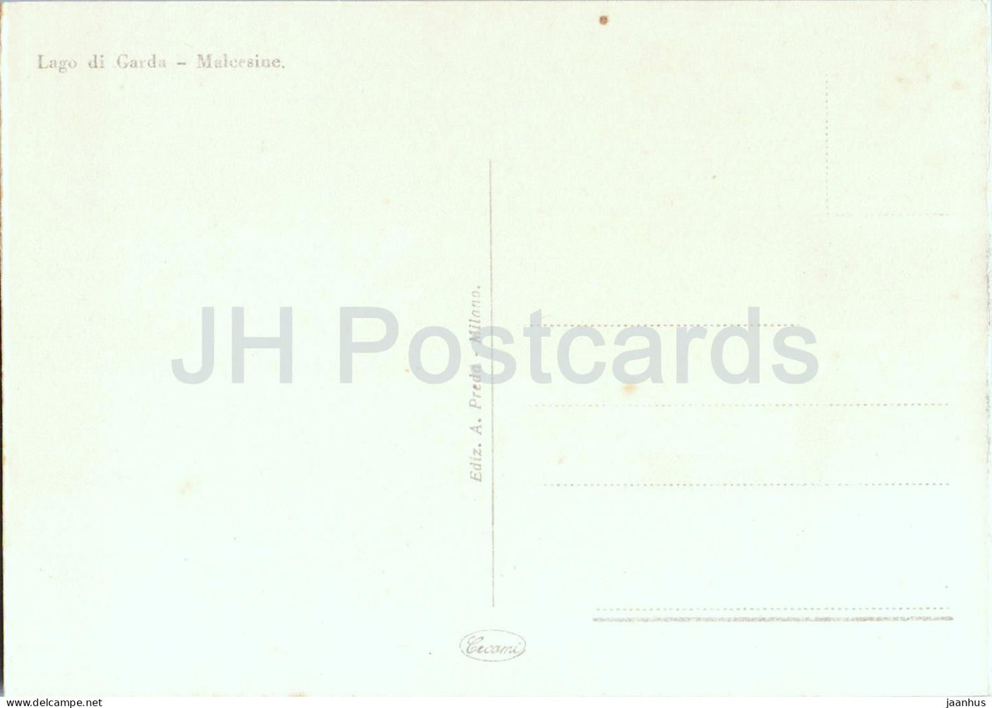 Lago di Garda - Malcesine - carte postale ancienne - Italie - inutilisée 