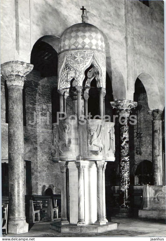 Grado - Interno del Duomo - Ambone - interior - pulpit - cathedral - church - old postcard - Italy - unused - JH Postcards