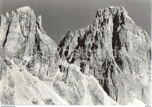 Forcella Sassolungo - Rif. T. Demetz - Cinque Dita - Dolomites - mountains - Alps - 4265 - old postcard - Italy - unused - JH Postcards