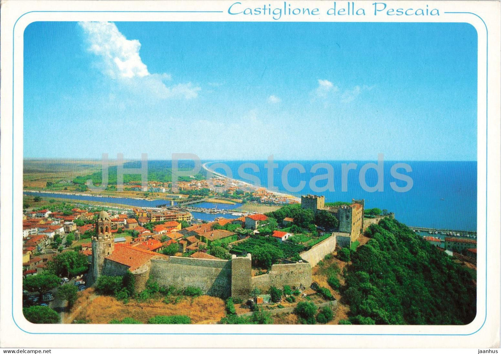 Castiglione della Pescaia - Grosseto - coastal town - castle - Tuscany - seaside - 9616 - 1999 - Italy - used - JH Postcards