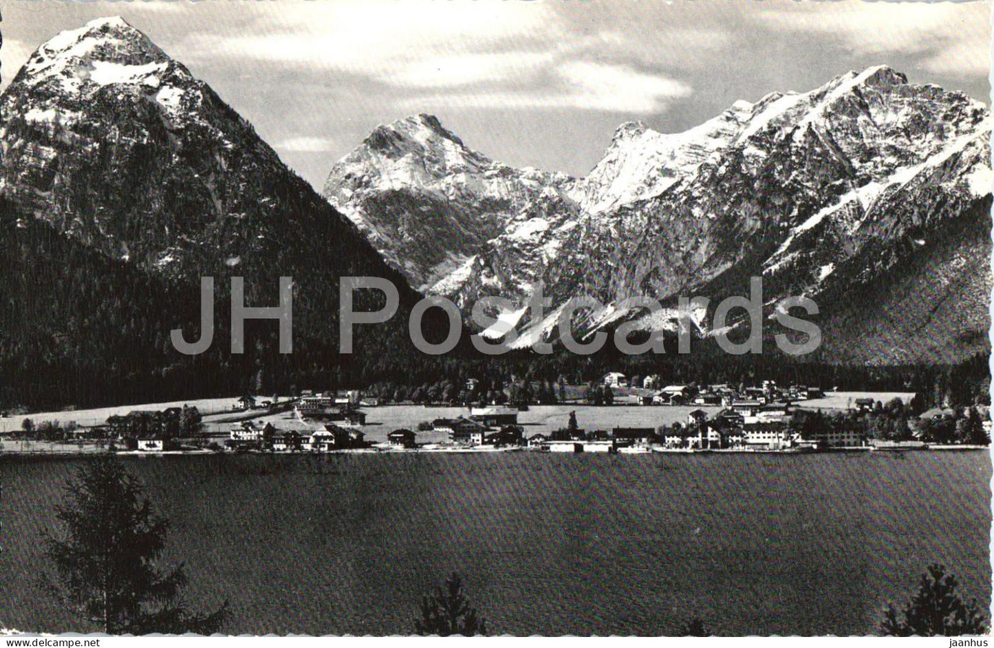 Pertisau am Achensee gegen Karwendelgebirge - Tirol - lake view - alpine village - 9660 - 1962 - Austria - used - JH Postcards