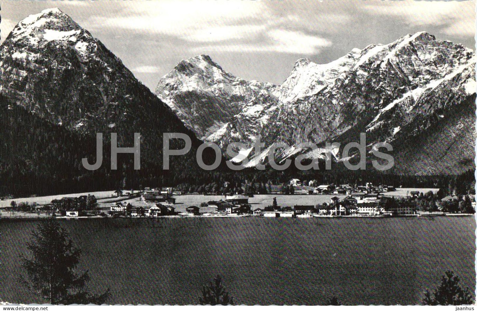 Pertisau am Achensee gegen Karwendelgebirge - Tirol - lake view - alpine village - 9660 - 1962 - Austria - used - JH Postcards