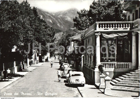 Forte dei Marmi - Via Giorgini - Giorgini Street - old car - resort - Tuscany - 45 - old postcard - 1959 - Italy - used - JH Postcards