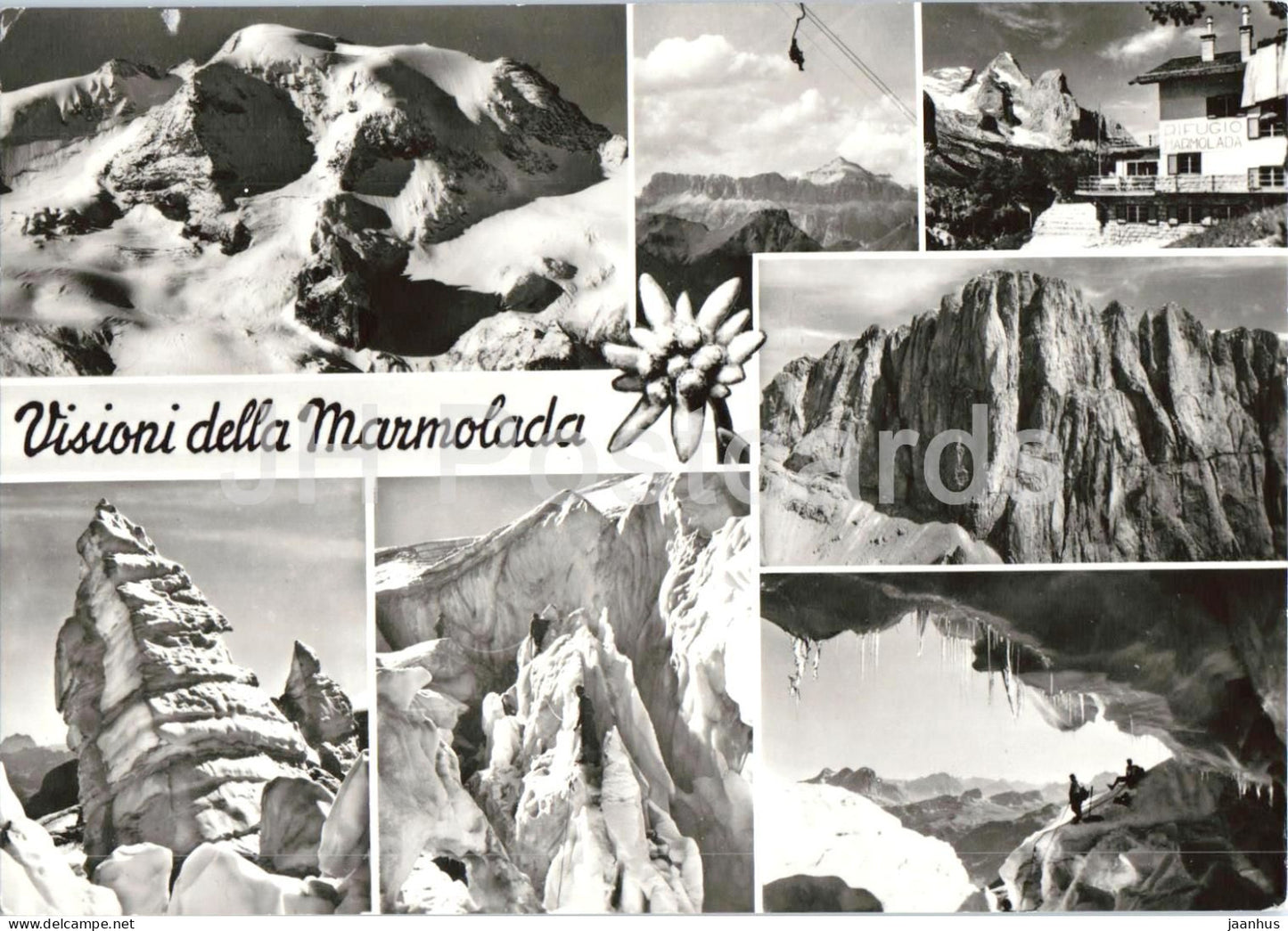Visioni della Marmolada - glacier - Alps - mountains - Dolomites - multiview - 5040 - 1969 - Italy - used - JH Postcards