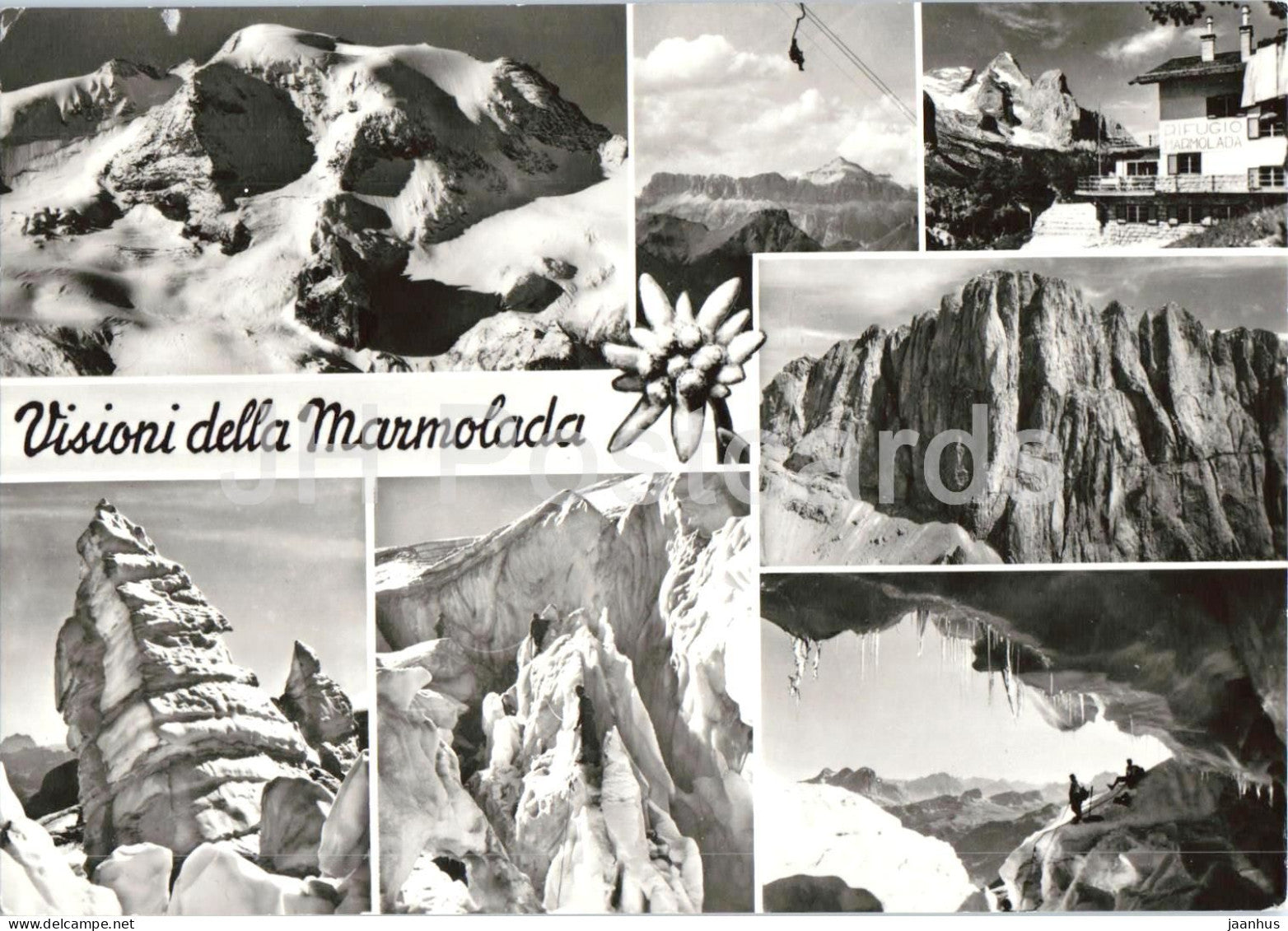 Visioni della Marmolada - glacier - Alps - mountains - Dolomites - multiview - 5040 - 1969 - Italy - used - JH Postcards