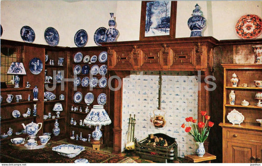 Delft - Fireplace Showroom Royal Delftware - Markt 45 - interior ceramics view - Netherlands - unused - JH Postcards