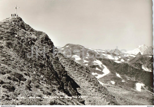 Blick vom Golm 2268 m zur Seesaplana 2967 m - mountains - alpine panorama - 9748 - old postcard - Austria - unused - JH Postcards