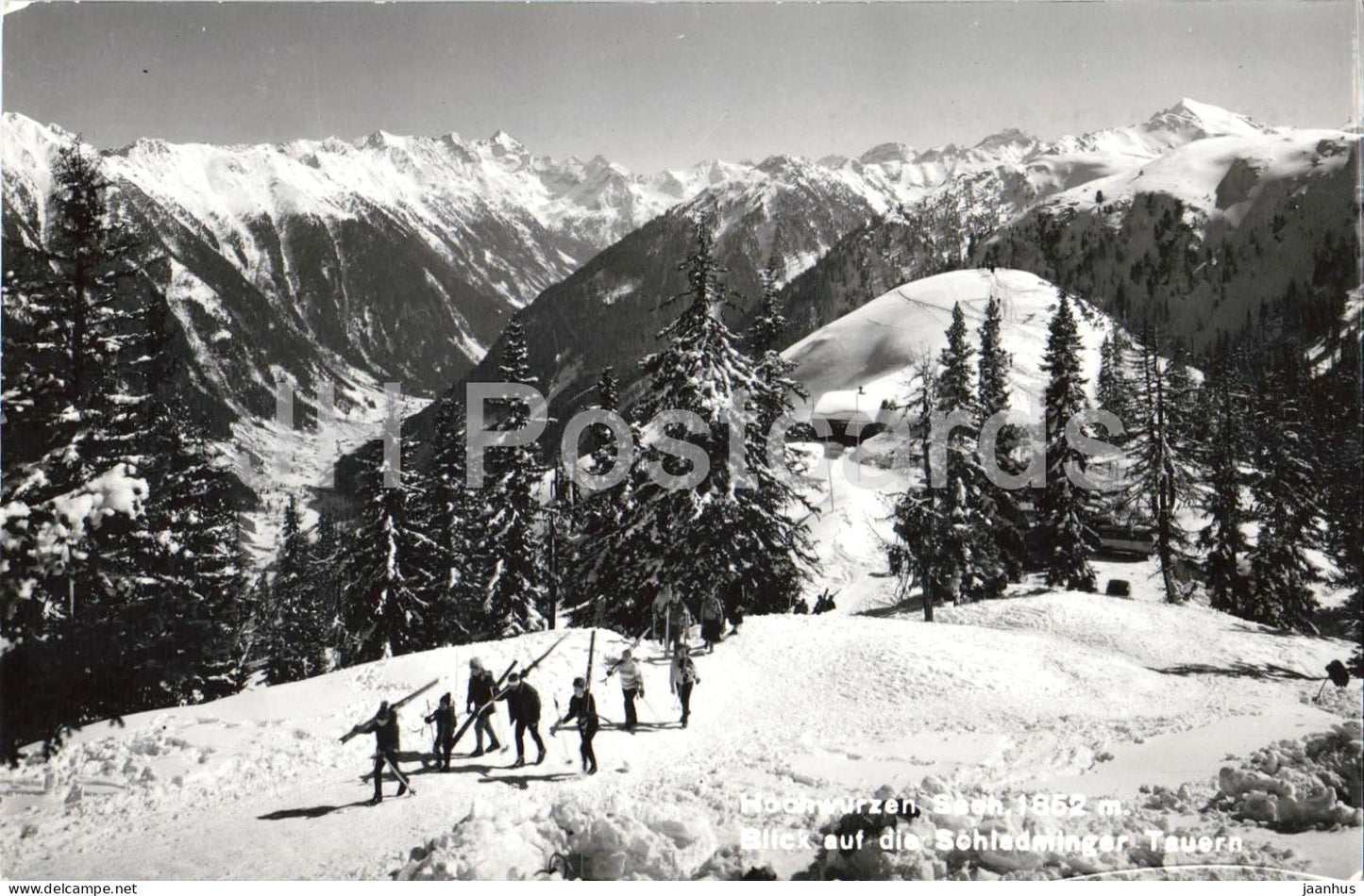 Hochwurzen - Blick auf die Schladminger Tauern - mountains - Alps - 1963 - Austria - used - JH Postcards