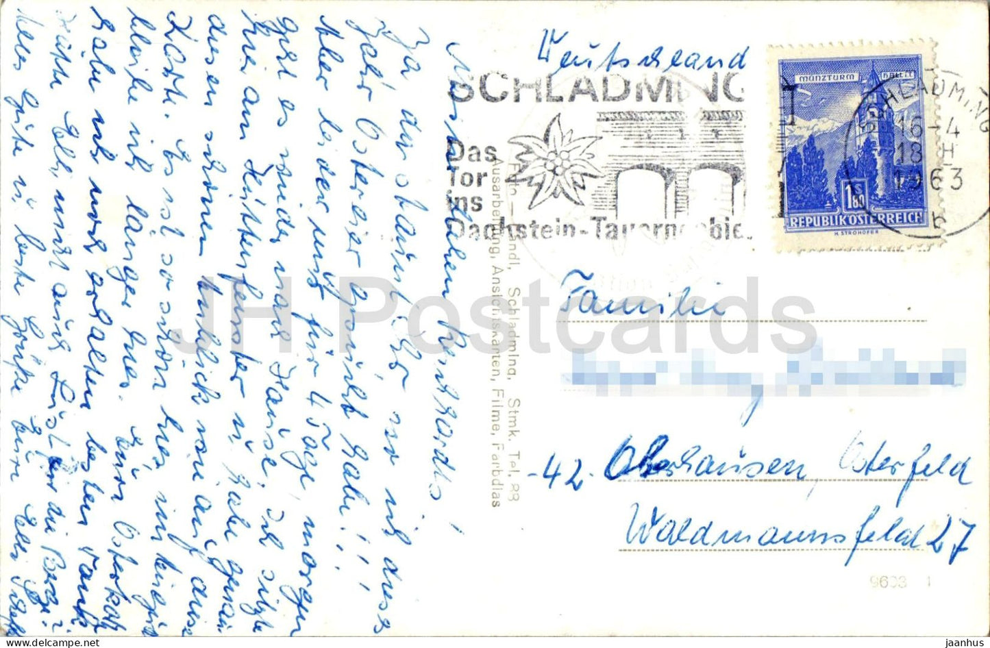 Hochwurzen - Blick auf die Schladminger Tauern - Berge - Alpen - 1963 - Österreich - gebraucht
